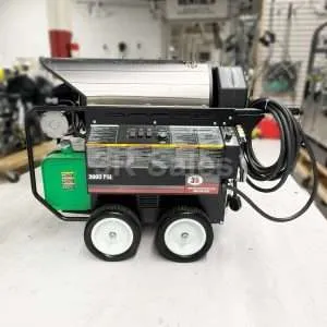 3000 PSI 3.9 GPM Hot Pressure Washer - 230V, 1PH, 8HP, 39.5A - Belt Drive General Pump: 3R HHS30042E2G