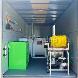 LANDSLIDE: Customizable 16' Enclosed Trailer, 8 GPM Hot Pressure Washer & 11 GPM Gas Engine Soft Wash