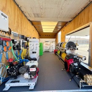 PYTHON: Customizable 16' Ford Transit 350HD Van Installation - 8 GPM Cold Pressure Washer, 11 GPM Gas Engine Soft Wash & 7 GPM 12v Soft Wash