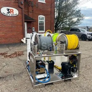Florida KRAKEN:  Ready Made 5.5' Deluxe Truck Bed Skid - 3000 PSI, 5.5 GPM Washer, 100 PSI, 7 GPM 12v Soft Wash System