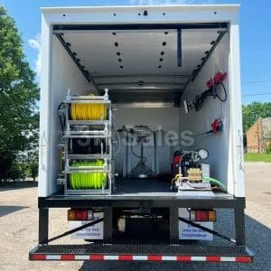 COACHWHIP PRO:  Customizable 16' Chevy Box Truck - 3500 PSI, 10 GPM Cold Water Washer, 300 PSI, 11 GPM Gas Soft Wash, RO/DI Window Cleaning System
