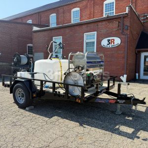 ASTEROID: Customizable 10' Single Axle Open Trailer - 3500 PSI, 8 GPM Hot Washer - 2 Gun System