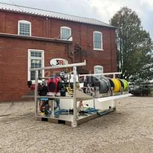 Florida YETI: Ready Made 8' Deluxe Aluminum Skid Assembly - 3500 PSI, 8 GPM Cold Water Washer - Gas Engine Soft Wash System