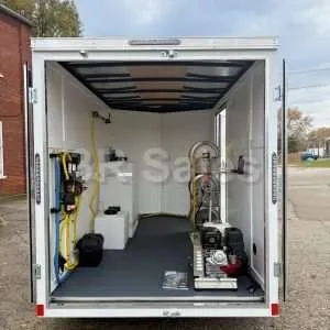 6'x10' BLIZZARD: Ready Made 10' Single Axle Enclosed Trailer, 5.5 GPM Cold Washer & 12V 7 GPM Soft Wash
