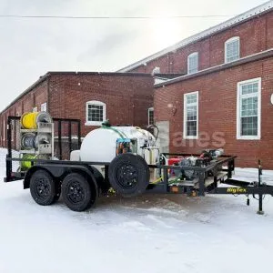 ICE STORM: 14' Open Tandem Axle Trailer - 3500 PSI, 8 GPM Cold Washer, 300 PSI, 11 GPM Gas Soft Wash System
