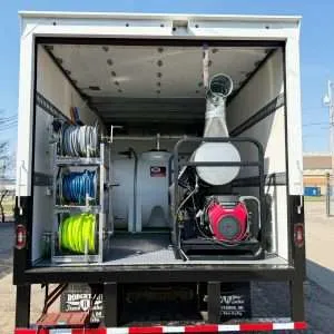 LEATHERBACK: Customizable 16' Ford F550 Box Truck Installation - 3000 PSI, 10 GPM Hot Washer - 2 Gun System & Hydrant Fill