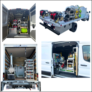 Customizable Mobile Wash Van, Box Truck, & Flatbed Installations